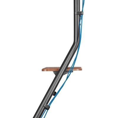 NEDIS podlahový TV stojan/ 37 - 75"/ nosnost 40 kg/ Bauhaus Design/ nastavitelné výšky/ MDF/ ocel/ černo-hnědý