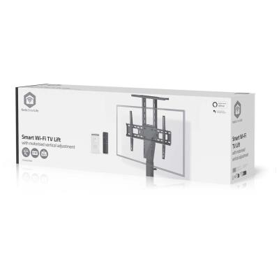 NEDIS stojan na TV/ 37 - 80"/ nosnost 60 kg/ motorizovaný/ provedení do skříně/ zdvih 68 - 158 cm/ DO/ ocel/ černý