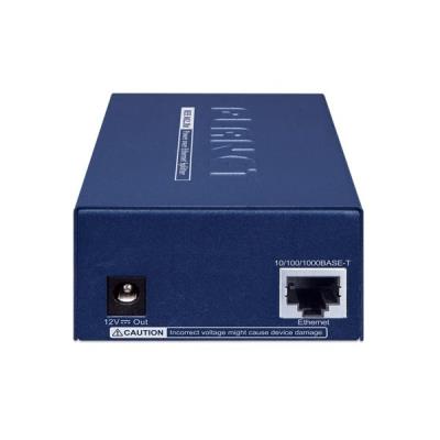 Planet POE-173S-12V, PoE++ splitter, IEEE802.3bt, výstup 12V DC, DIN, 0~50°C