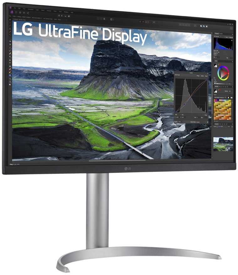 LG monitor 27UQ850V-W IPS 4K / 3840x2160 / 5ms / 2000:1 / 400cd / HDMI / DP / USB-C/ repro /pivot / výškově nastav./bílý