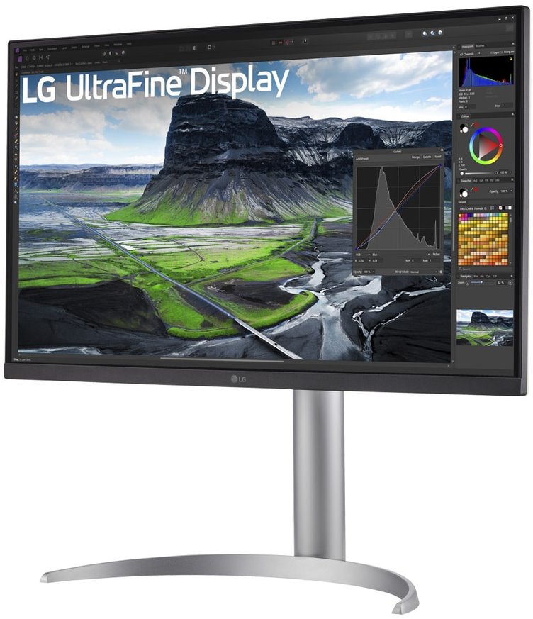 LG monitor 27UQ850V-W IPS 4K / 3840x2160 / 5ms / 2000:1 / 400cd / HDMI / DP / USB-C/ repro /pivot / výškově nastav./bílý