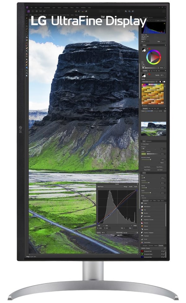 LG monitor 27UQ850V-W IPS 4K / 3840x2160 / 5ms / 2000:1 / 400cd / HDMI / DP / USB-C/ repro /pivot / výškově nastav./bílý