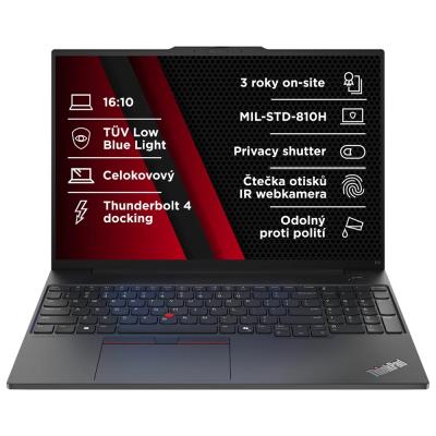 Lenovo E16 G2 i/ Ultra 7-155H/ 16GB DDR5/ 1TB SSD/ Intel Graphics/ 16"WUXGA,matný/ W11P/ černý