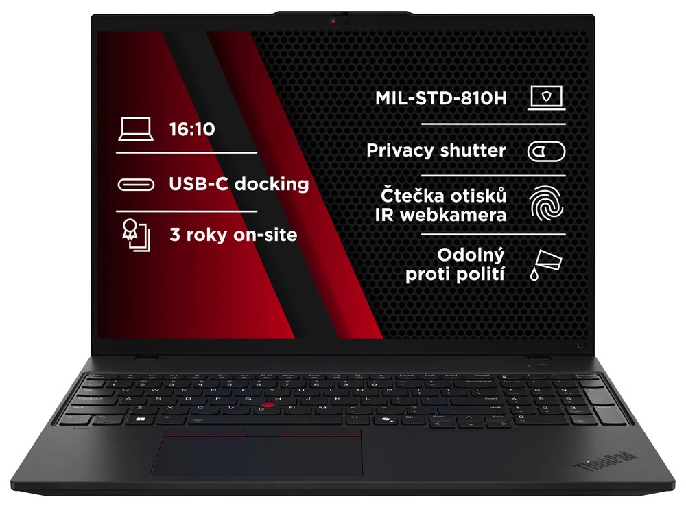 Lenovo L16 AMD G1/ Ryzen 5 PRO 7535U/ 16GB DDR5/ 512GB SSD/ Radeon™ Graphics/ 16"WUXGA,matný/ W11P/ černý