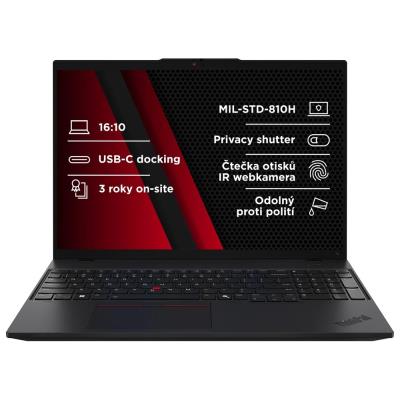 Lenovo L16 AMD G1/ Ryzen 5 PRO 7535U/ 16GB DDR5/ 512GB SSD/ Radeon™ Graphics/ 16"WUXGA,matný/ W11P/ černý