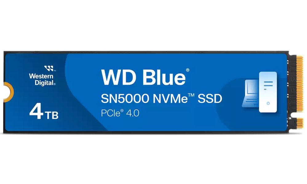 WD Blue SN5000 4TB / WDS400T4B0E / NVMe M.2 PCIe Gen4 / Interní / M.2 2280