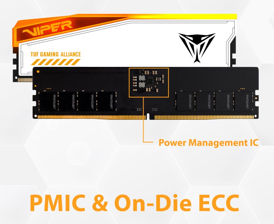 PATRIOT VIPER ELITE 5 TUF GAMING RGB HS 32GB DDR5 6600MT/s / DIMM / CL34 / 1,4V / Kit 2x 16GB