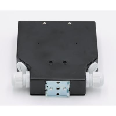 XtendLan mini rozvadeč na DIN lištu, 8x SC Simplex, 4 vstupní otvory, krytka, černý