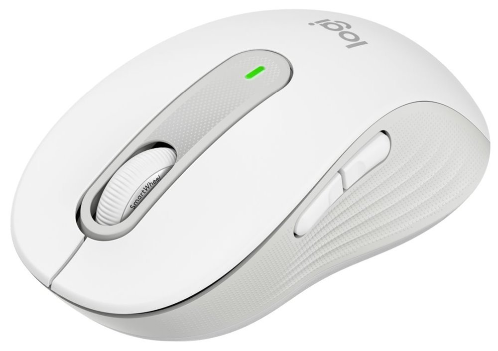 Logitech myš Signature M650 for Business/Kancelářská/Laserová/Pro praváky/4 000DPI/Bezdrátová USB + BT/ bílá