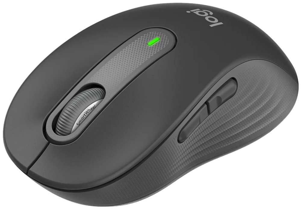 Logitech myš Signature M650 for Business/Kancelářská/Laserová/Pro praváky/4 000DPI/Bezdrátová USB + BT/ grafitová