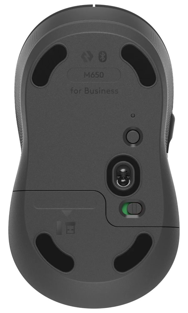 Logitech myš Signature M650 for Business/Kancelářská/Laserová/Pro praváky/4 000DPI/Bezdrátová USB + BT/ grafitová