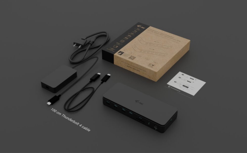 i-tec dokovací stanice Gen3 Thunderbolt4 2x Display, 7x USB, 2.5 GLAN, Power Delivery 92 W