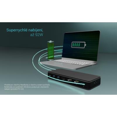 i-tec dokovací stanice Gen3 Thunderbolt4 2x Display, 7x USB, 2.5 GLAN, Power Delivery 92 W