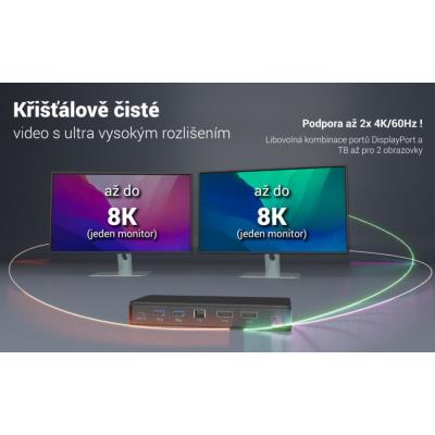 i-tec dokovací stanice Gen3 Thunderbolt4 2x Display, 7x USB, 2.5 GLAN, Power Delivery 92 W