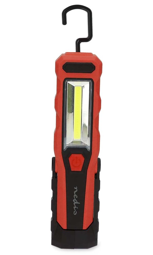 NEDIS pracovní svítilna/ 300 lm/ dosah 20 m/ výdrž 6 h/ napájení z baterie (vestavěná Li-Ion)/ 5 V DC/ 4 W/ USB-C/ černo