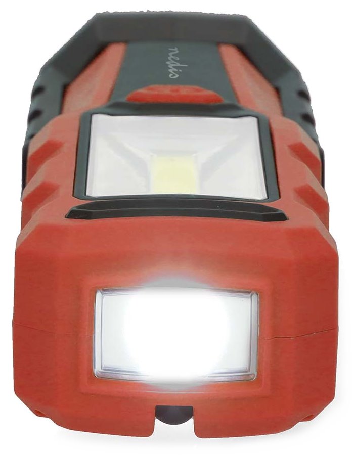 NEDIS pracovní svítilna/ 300 lm/ dosah 20 m/ výdrž 6 h/ napájení z baterie (vestavěná Li-Ion)/ 5 V DC/ 4 W/ USB-C/ černo