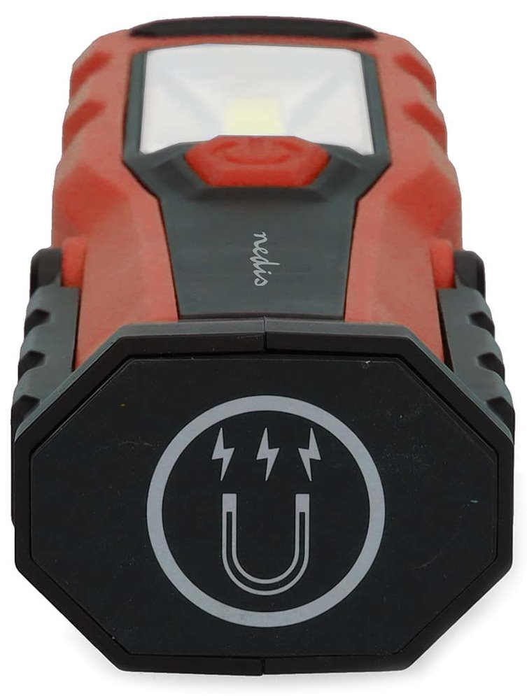 NEDIS pracovní svítilna/ 300 lm/ dosah 20 m/ výdrž 6 h/ napájení z baterie (vestavěná Li-Ion)/ 5 V DC/ 4 W/ USB-C/ černo