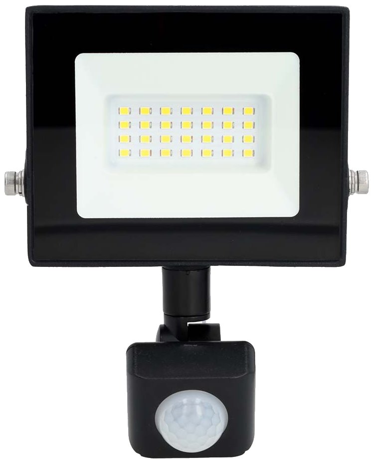 NEDIS LED reflektor se senzorem/ 4000 K/ 1620 lm/ IP44/ energetická třída F/ kabel 1 m/ černý