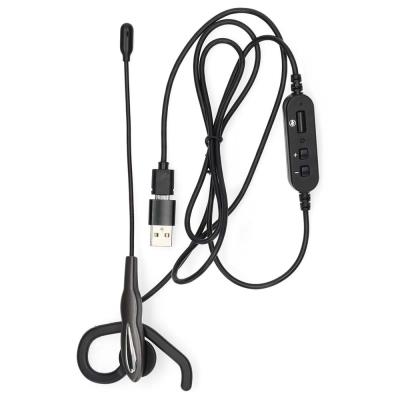 NEDIS headset/ PC sluchátka + mikrofon/ do uší/ Mono/ 96 dB/ USB-C/ USB-A/ černo-šedé