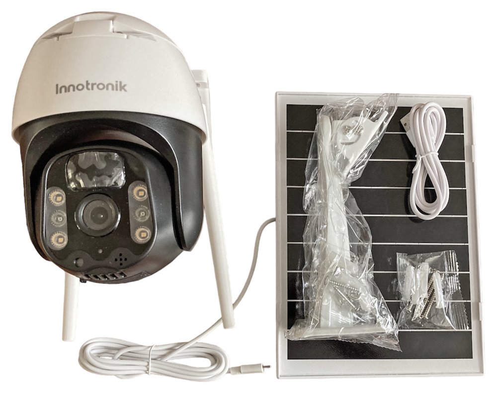 TRX Bezpečnostní IP kamera Innotronik BK-IUB-PT18-4G, bezdrátová, 2.0Mpix, LTE 4G, otočná, solární panel + Li-Ion bat.