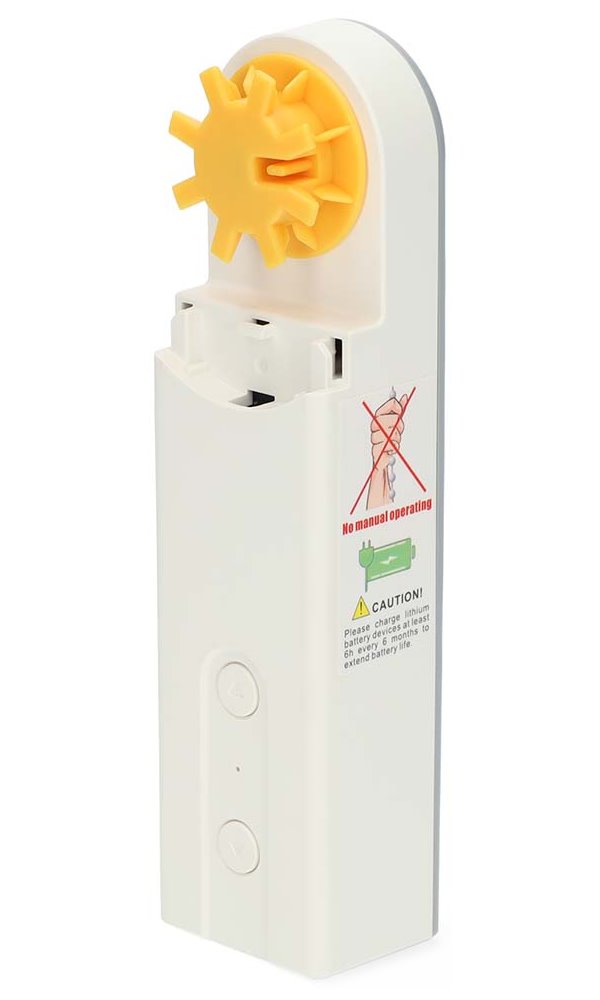 NEDIS chytrý motor (robot) se závěsem/ kabelový systém/ panelové závěsy/ římské rolety/ napájení z USB/ 2000 mAh/ BT/ bí