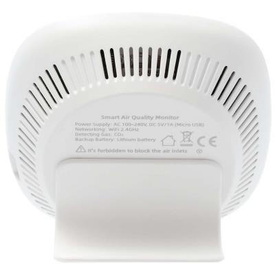 NEDIS Wi-Fi chytrý monitor kvality ovzduší/ včetně displeje/ Oxid uhličitý (CO2)/ teplota / vlhkost/ černo-bílý
