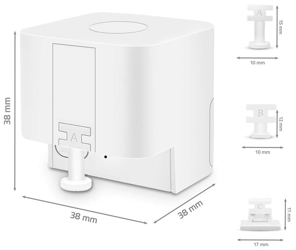 NEDIS chytrý prstový robot/ CR2/ 1000 mAh/ Bluetooth/ tři druhy prstů/ bílý