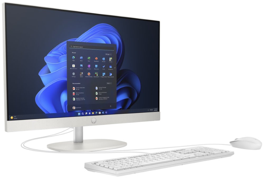 HP ProOne 245 G10/ AiO/ Ryzen 3 7320U/ 8GB DDR5/ 256GB SSD/ Radeon 610M/ 23,8"FHD,matný/ W11P/ kbd+myš/ bílý