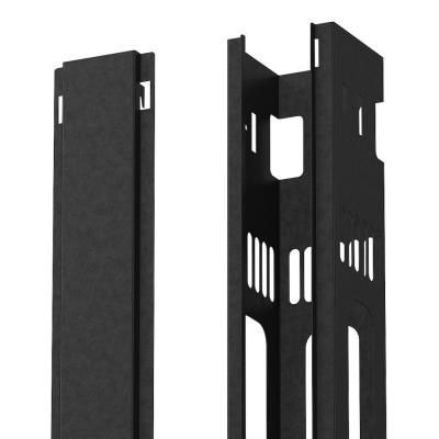 Solarix vertikální vyvazovací žlab 45U kovový s krytem, BK, VVZ-K-45-B