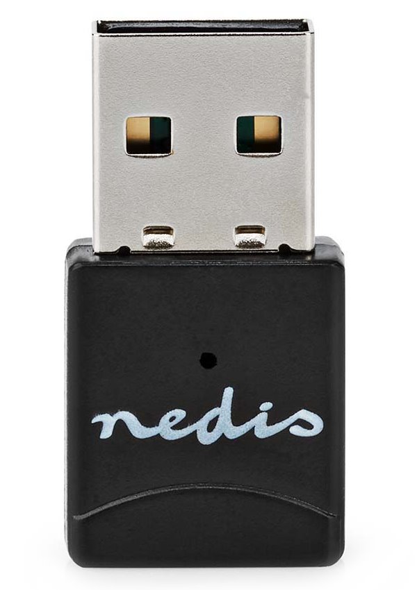 NEDIS Wi-Fi dongle/ AC600/ 2.4/5 GHz (Dual Band)/ USB 2.0/ celková rychlost 600 Mbps/ OS verze: Windows 8/10/11/ černý