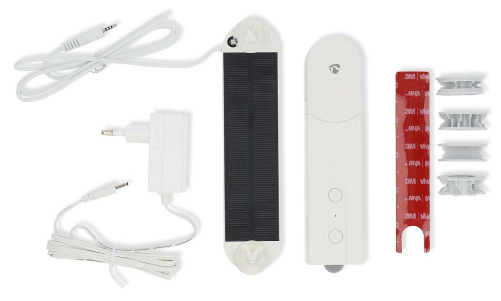 NEDIS chytrý motor (robot) se závěsem/ kabelový systém/ panelové závěsy/ římské rolety/ napájení z USB/ 2000 mAh/ BT/ bí