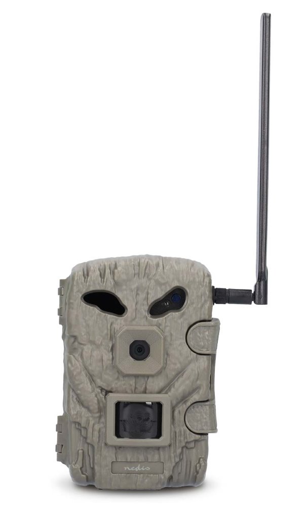 NEDIS 4G/LTE fotopast/ video 1080p@30fps/ obraz 2Mpix CMOS/ IP66/ černá IR/ noční vidění/ PIR senzor/ detekce 20m/ LCD