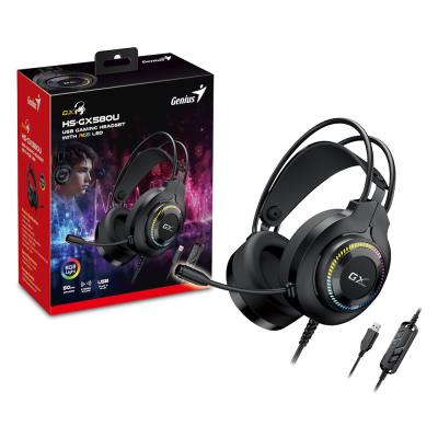 GENIUS GX GAMING headset - HS-GX580U/ USB/ RGB LED/ ovládání hlasitosti