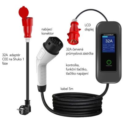 IMMAX NEO LITE cestovní nabíjecí stanice pro elektromobily EV/PHEV AC Type 2, 22kW, TUYA