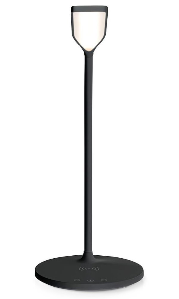 NEDIS LED lampička/ Qi nabíjení/ 15 W/ 100-240V/ přirozená, studená, teplá bílá/ stmívatelná/ 350lm/ 2700 - 6500K/ černá