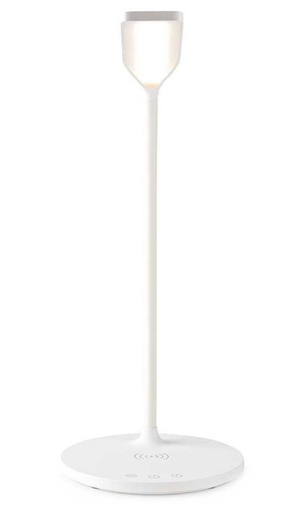 NEDIS LED lampička/ Qi nabíjení/ 15 W/ 100-240V/ přirozená, studená, teplá bílá/ stmívatelná/ 350lm/ 2700 - 6500K/ bílá
