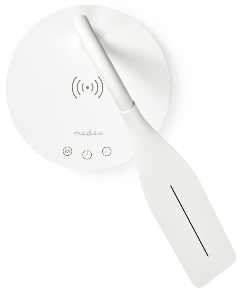 NEDIS LED lampička/ Qi nabíjení/ 15 W/ 100-240V/ přirozená, studená, teplá bílá/ stmívatelná/ 350lm/ 2700 - 6500K/ bílá