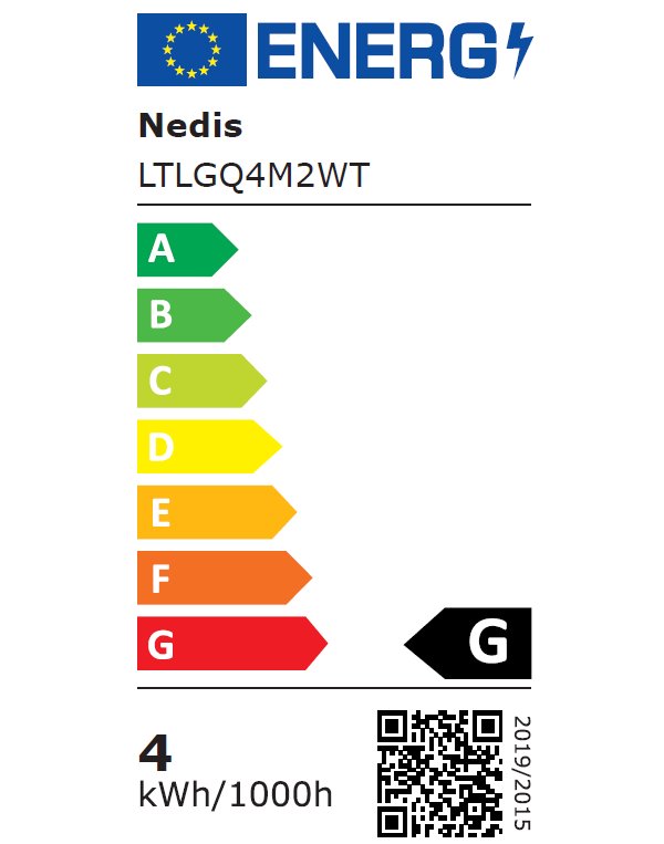 NEDIS LED lampička/ Qi nabíjení/ 15 W/ 100-240V/ přirozená, studená, teplá bílá/ stmívatelná/ 350lm/ 2700 - 6500K/ bílá