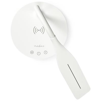 NEDIS LED lampička/ Qi nabíjení/ 15 W/ 100-240V/ přirozená, studená, teplá bílá/ stmívatelná/ 350lm/ 2700 - 6500K/ bílá