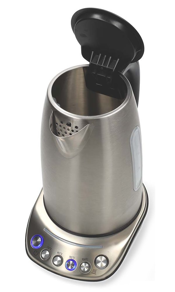 NEDIS Wi-Fi chytrá rychlovarná konvice/ objem 1,7 l/ 70,80,90,100 °C/ otáčení o 360/ ukazatel teploty/ Android/iOS/ nere