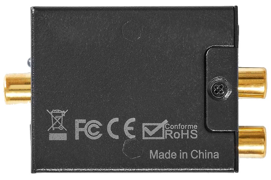 NEDIS digitální audio převodník/ vstup 1x digitální RCA / 1x TosLink/ výstup 1x (2x RCA) / 1x 3,5 mm / černý