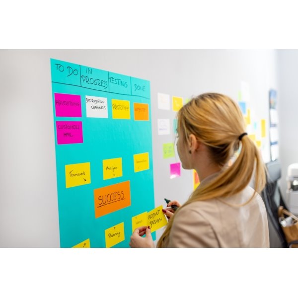 SYMBIO elektrostatické popisovatelné fólie Symbioflipcharts/ 500x700 mm/ oranžové/ 25 pack