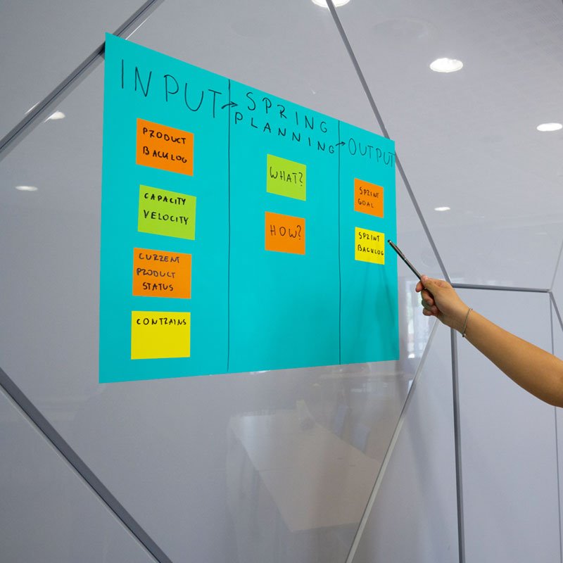 SYMBIO elektrostatické popisovatelné fólie Symbioflipcharts/ 500x700 mm/ růžové/ 25 pack