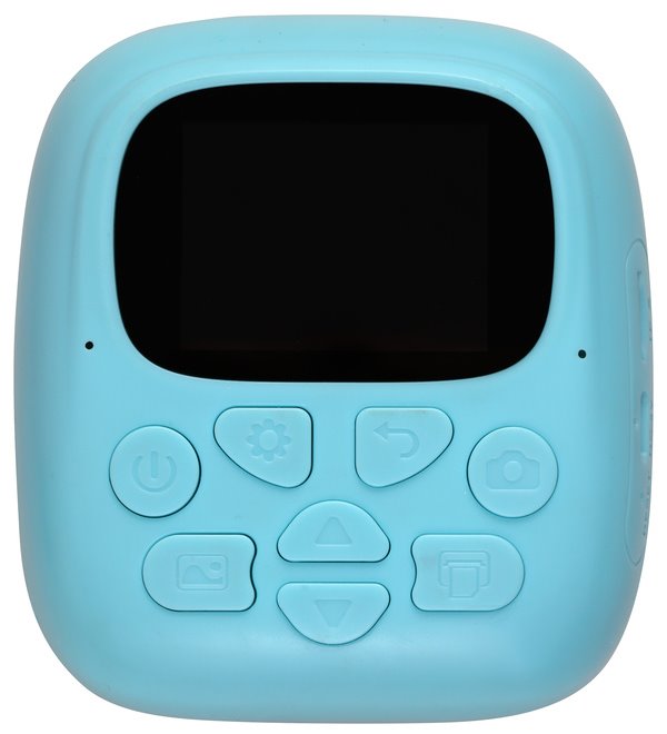 HELMER přenosná termo mini tiskárna s kamerou a fotoaparátem TP02/ 2.0" IPS/ 1200mAh/ USB-C/ Android/ iOS/ modrá