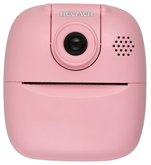 HELMER přenosná termo mini tiskárna s kamerou a fotoaparátem TP02/ 2.0" IPS/ 1200mAh/ USB-C/ Android/ iOS/ růžová
