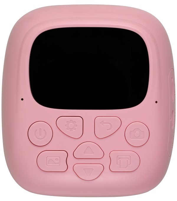 HELMER přenosná termo mini tiskárna s kamerou a fotoaparátem TP02/ 2.0" IPS/ 1200mAh/ USB-C/ Android/ iOS/ růžová