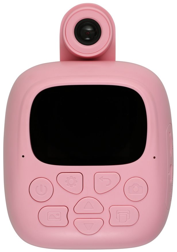 HELMER přenosná termo mini tiskárna s kamerou a fotoaparátem TP02/ 2.0" IPS/ 1200mAh/ USB-C/ Android/ iOS/ růžová