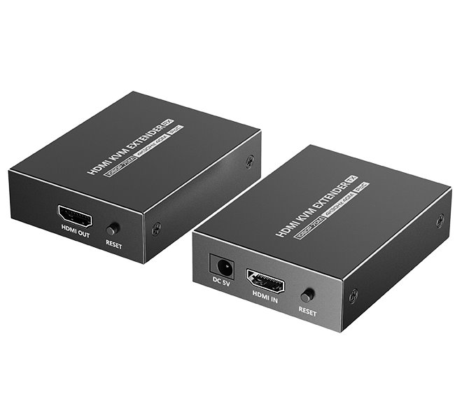 XtendLan CAT6 HDMI extender, vysílač+přijímač, 40m 4k/2k/1080p po jednom CAT6 kabelu, POC, přenos IR a USB (KVM)