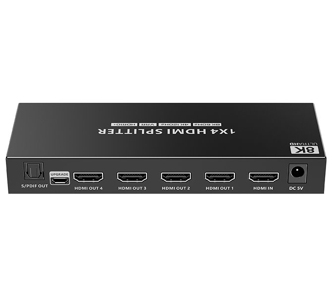 XtendLan HDMI distribucní rozbocovac, 1 vstup / 4 výstupy, 8k@60Hz