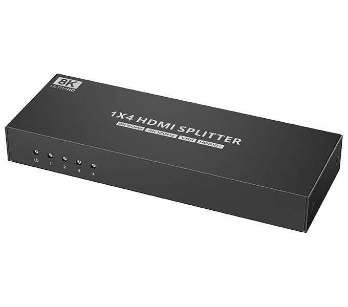 XtendLan HDMI distribucní rozbocovac, 1 vstup / 4 výstupy, 8k@60Hz